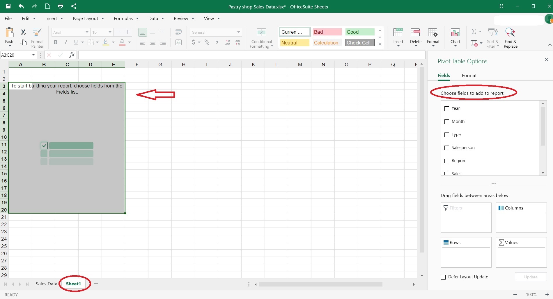 How to create a Pivot Table OfficeSuite